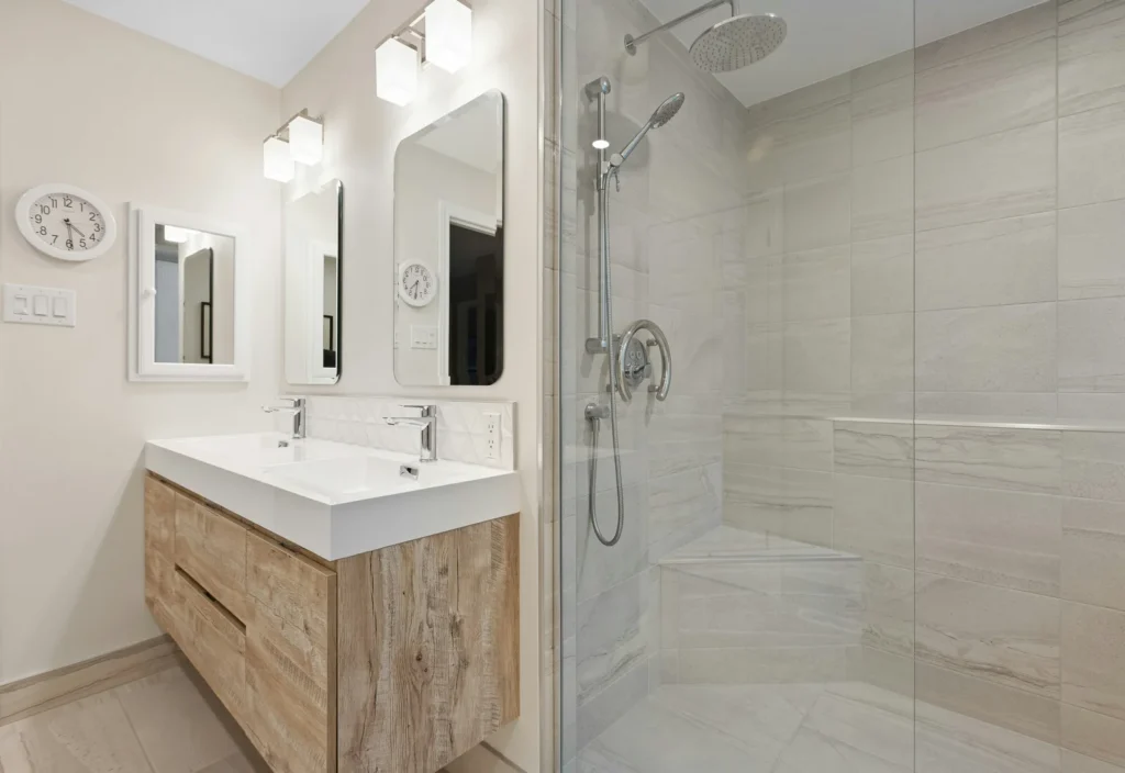 Finished ensuite — overall view